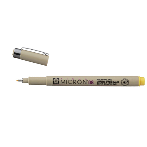 Sakura Pigma Micron 08 Pen 0.50mm - Yellow