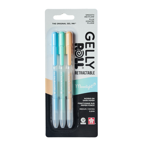Sakura Gelly Roll Moonlight Retractable - Garden 3-pack