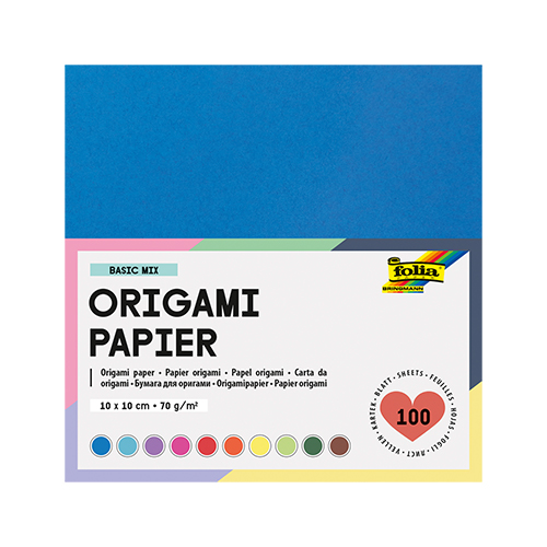 Folia Origami Paper � Basic � 4 x 4 in. � 100 pack