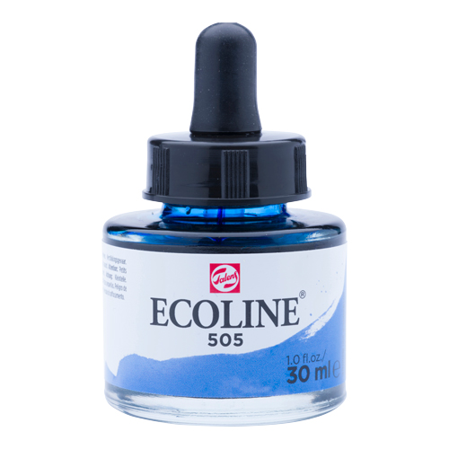 Ecoline Liquid Watersoluble Ink 30ml - Ultramarine Light