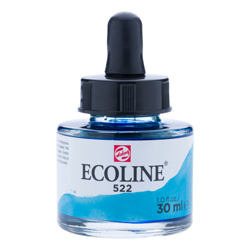 Ecoline Liquid Watersoluble Ink 30ml - Turquoise Blue