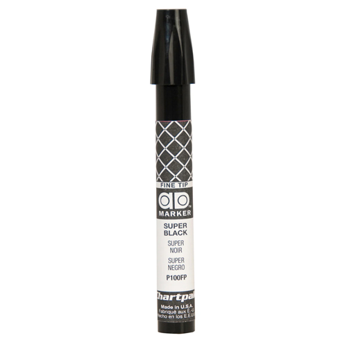 Chartpak AD Marker P100FP Super Black, Fine Tip