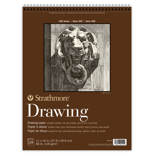 Strathmore 400 Series Drawing Pad - Smooth - 11" x 14"