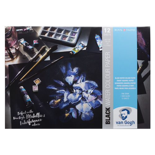 Van Gogh Black Watercolour Pad - 11.7 x 16.5 in. - A3 size.