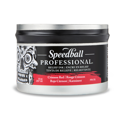 Speedball Professional Relief Ink - Crimson Red 8oz