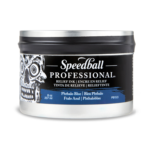 Speedball Professional Relief Ink - Pthalo Blue 8oz