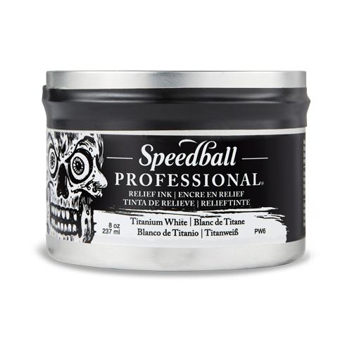 Speedball Professional Relief Ink - Titanium White 8oz