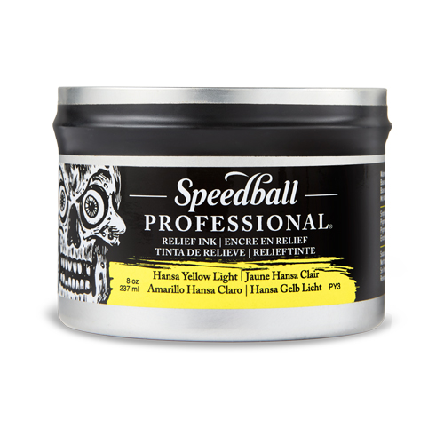 Speedball Professional Relief Ink - Hansa Yellow Light 8oz