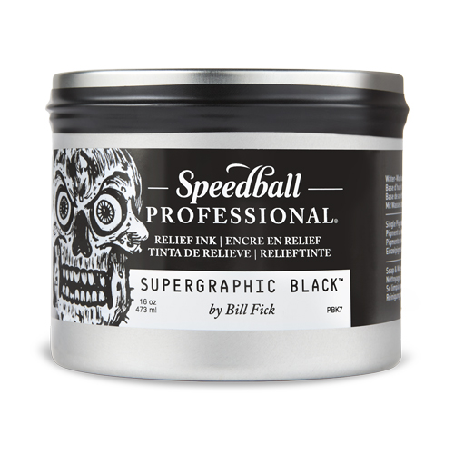 Speedball Professional Relief Ink - Supergraphic Black 16oz