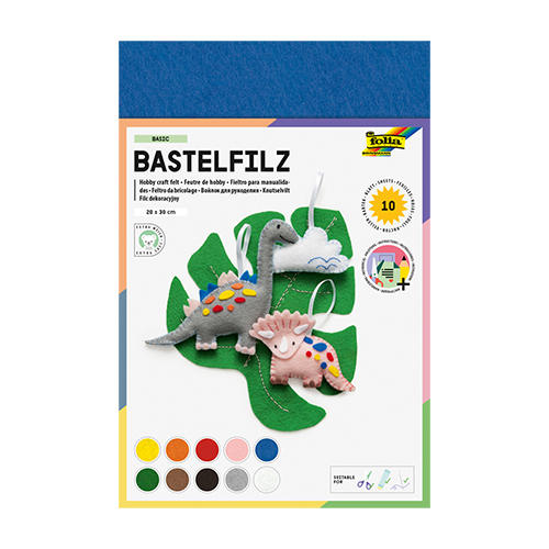Folia - Craft Felt - Asstorted Colours - 10 Pack