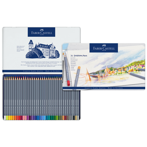 Faber-Castell Goldfaber Aqua Watercolour Pencils � Tin Set of 36