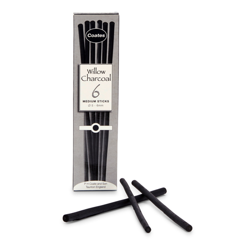 Coates Willow Charcoal 5-6mm Medium Box of 6