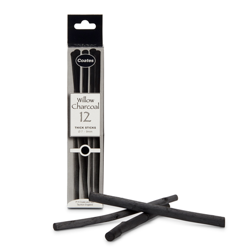 Coates Willow Charcoal 7-9mm Thick Box of 12