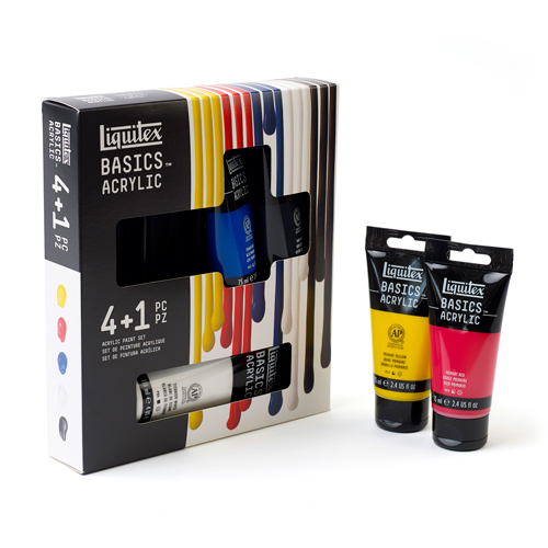 Liquitex BASICS Acrylic&nbsp;&nbsp;- Set of 4 + 1