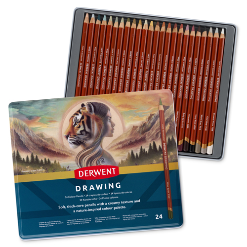 Derwent Drawing Pencil - Tin Set of 24