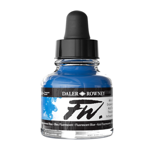 FW Acrylic Ink 1oz - Fluorescent Blue
