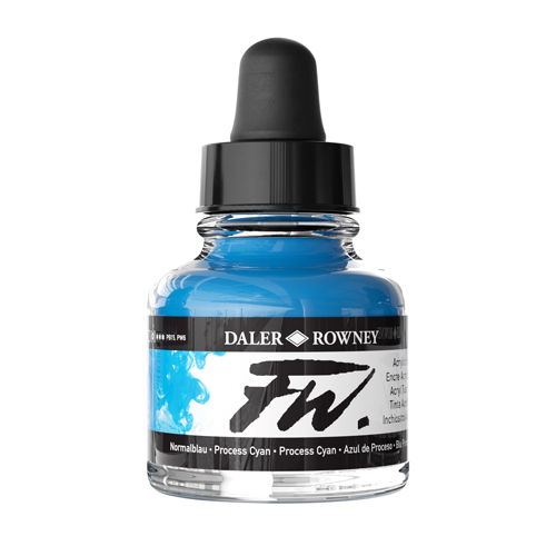 FW Acrylic Ink 1oz - Process Cyan