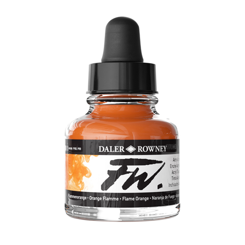 FW Acrylic Ink 1oz - Flame Orange