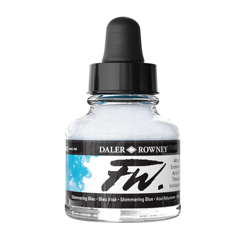 FW Acrylic Ink 1oz - Shimmering Blue