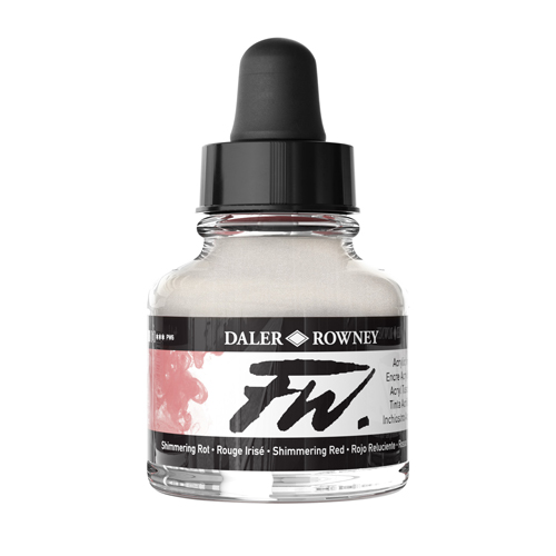 FW Acrylic Ink 1oz - Shimmering Red 