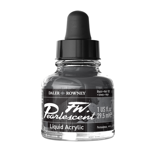 FW Pearlescent Acrylic Ink 1oz - Black