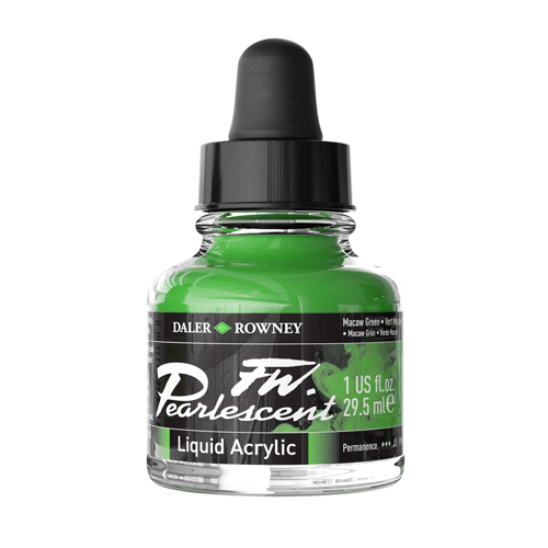 FW Pearlescent Acrylic Ink 1oz - Macaw Green