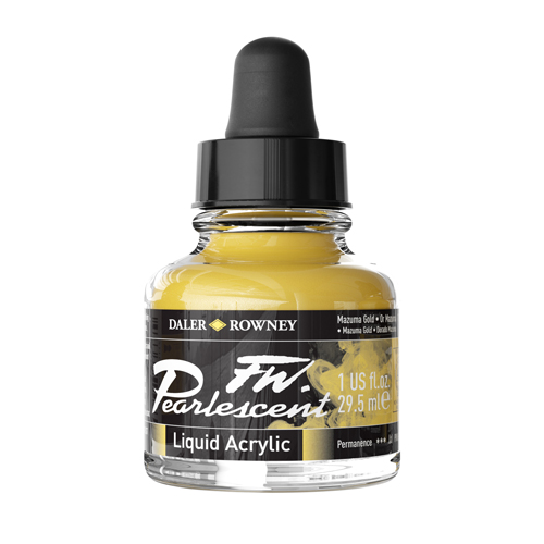 FW Pearlescent Acrylic Ink 1oz - Mazuma Gold