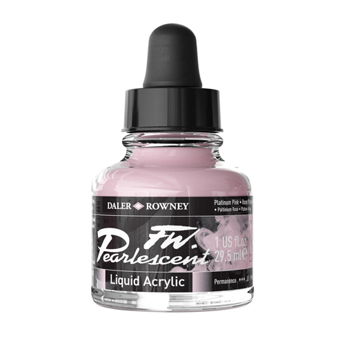 FW Pearlescent Acrylic Ink 1oz - Platinum Pink