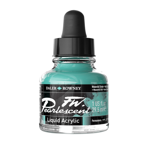 FW Pearlescent Acrylic Ink 1oz - Waterfall Green