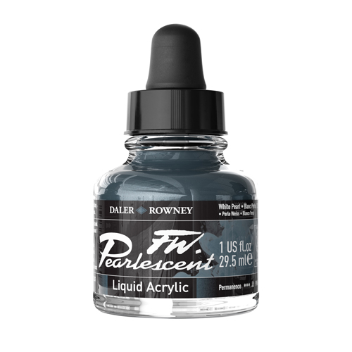 FW Pearlescent Acrylic Ink 1oz - White Pearl