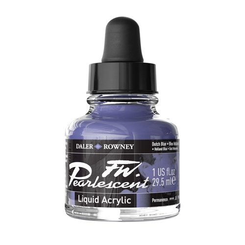 FW Pearlescent Acrylic Ink 1oz - Dutch Blue