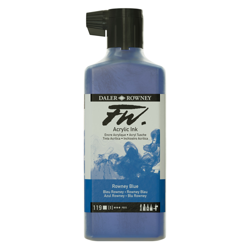 FW Acrylic Ink 180ml - Rowney Blue
