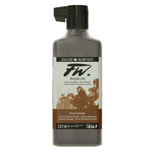 FW Acrylic Ink 180ml - Burnt Umber