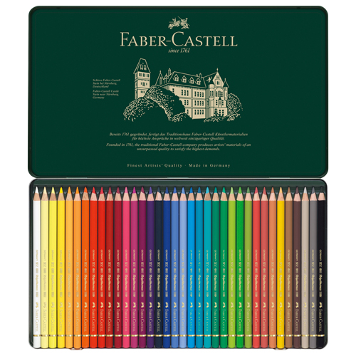 Faber-Castell Polychromos Coloured Pencils - Tin Set of 36