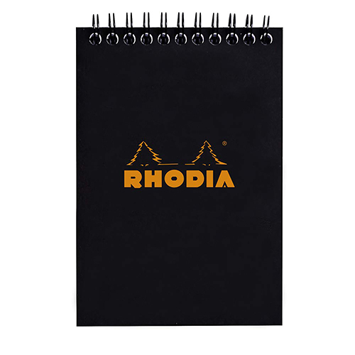 Rhodia Pad - Black - Grid - A6