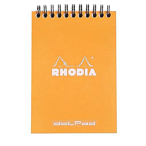 Coil-Bound Rhodia Pad � Orange - Dot - A6