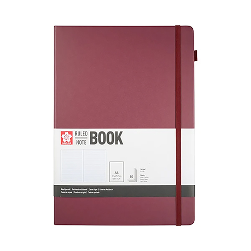 Sakura Ruled Hard Cover Notebook � A4 - Mulberry
