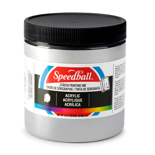 Speedball Acrylic Screen Printing Ink 8oz - Silver