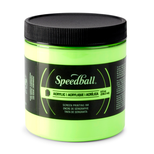 Speedball Acrylic Screen Printing Ink 8oz - Fluorescent Lime Green