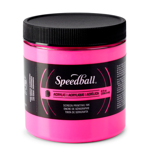 Speedball Acrylic Screen Printing Ink 8oz - Fluorescent Magenta