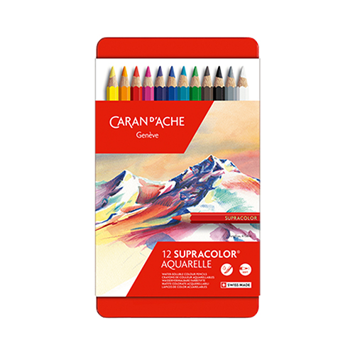 Caran D�Ache Supracolor � Box of 12 Aquarelle Pencils