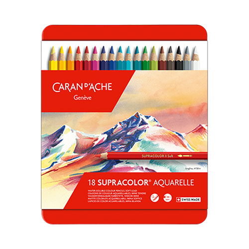 Caran D�Ache Supracolor � Box of 18 Aquarelle Pencils