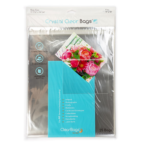 Crystal Clear Bags - 11" x 14" - Pack of 25