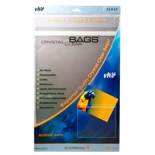 Crystal Clear Bags - 11" x 17" - Pack of 25