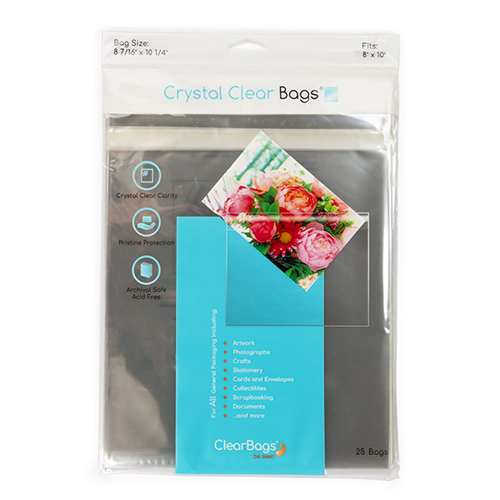 Crystal Clear Bags - 8" x 10" - Pack of 25