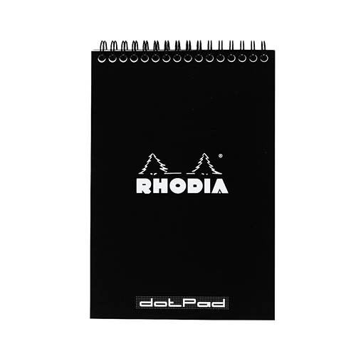 Coil-Bound Rhodia Pad � Black - Dot - A4
