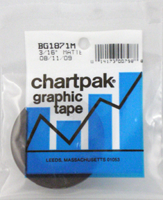 Chartpak Graphic Tape 3/16” x 324” Black Matte