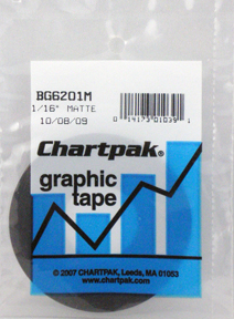 Chartpak Graphic Tape 1/16” x 648” Black Matte