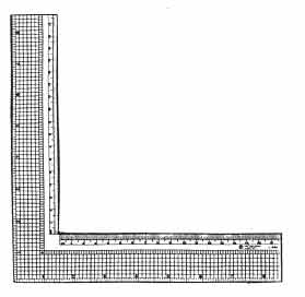 Plastic L-square 1 ½ x 8 ½ Metric/Imperial