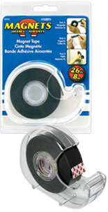 Super Thin Magnet Tape in Dispenser–0.75”w x26’lon